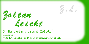 zoltan leicht business card